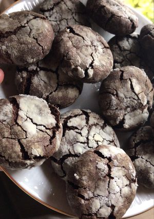 Una foto de Cookies de algarroba craqueladas 🍪