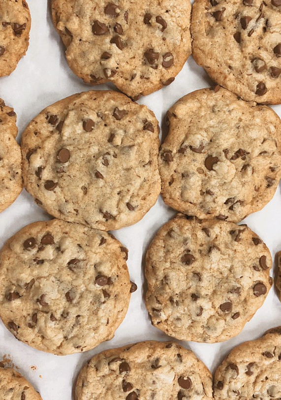 Una foto de Chocolate chip cookies