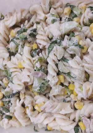 A picture of Pasta Salad with Mayonnaise and Tuna.