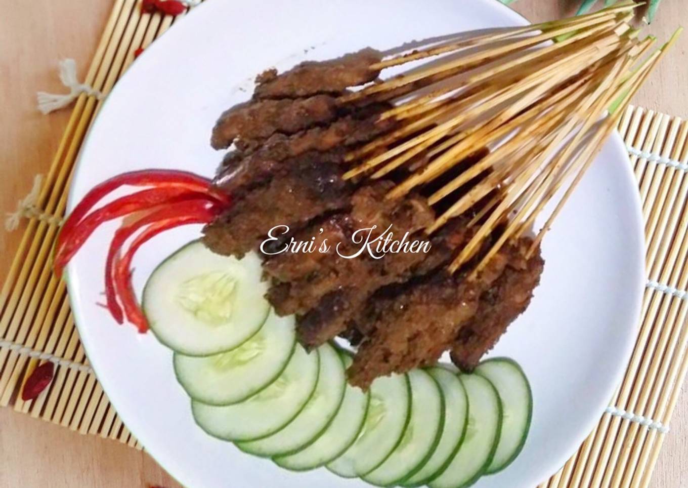 Sate Ayam Bumbu Kacang (Bakar Teflon)