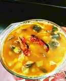 South Indian Recipe Brinjal Rasam In Pressure Cooker