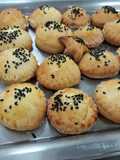 Curau no pastel de forno