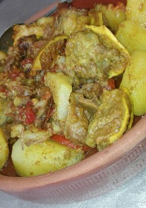 صورة لوصفة طاجين لحم الجمل