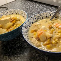 A picture of Sham chowder.