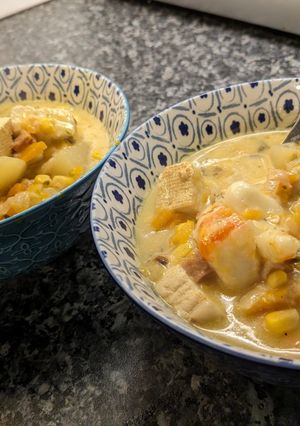 A picture of Sham chowder.