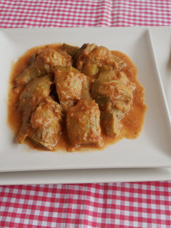 Una foto de Alcachofas en salsa de almendra