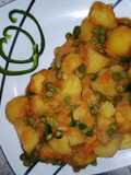 Irish potatoes with peas