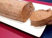 Una foto de flan de leche de soja