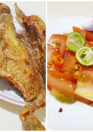 Foto resep Ikan goreng kerapu sambel bleudag