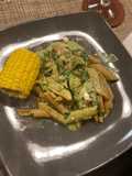 Nearly vegan spinach pasta