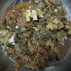 A picture of Methi Gosht.