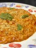 Vegan Risotto with Cherry Tomatoes and Pesto
