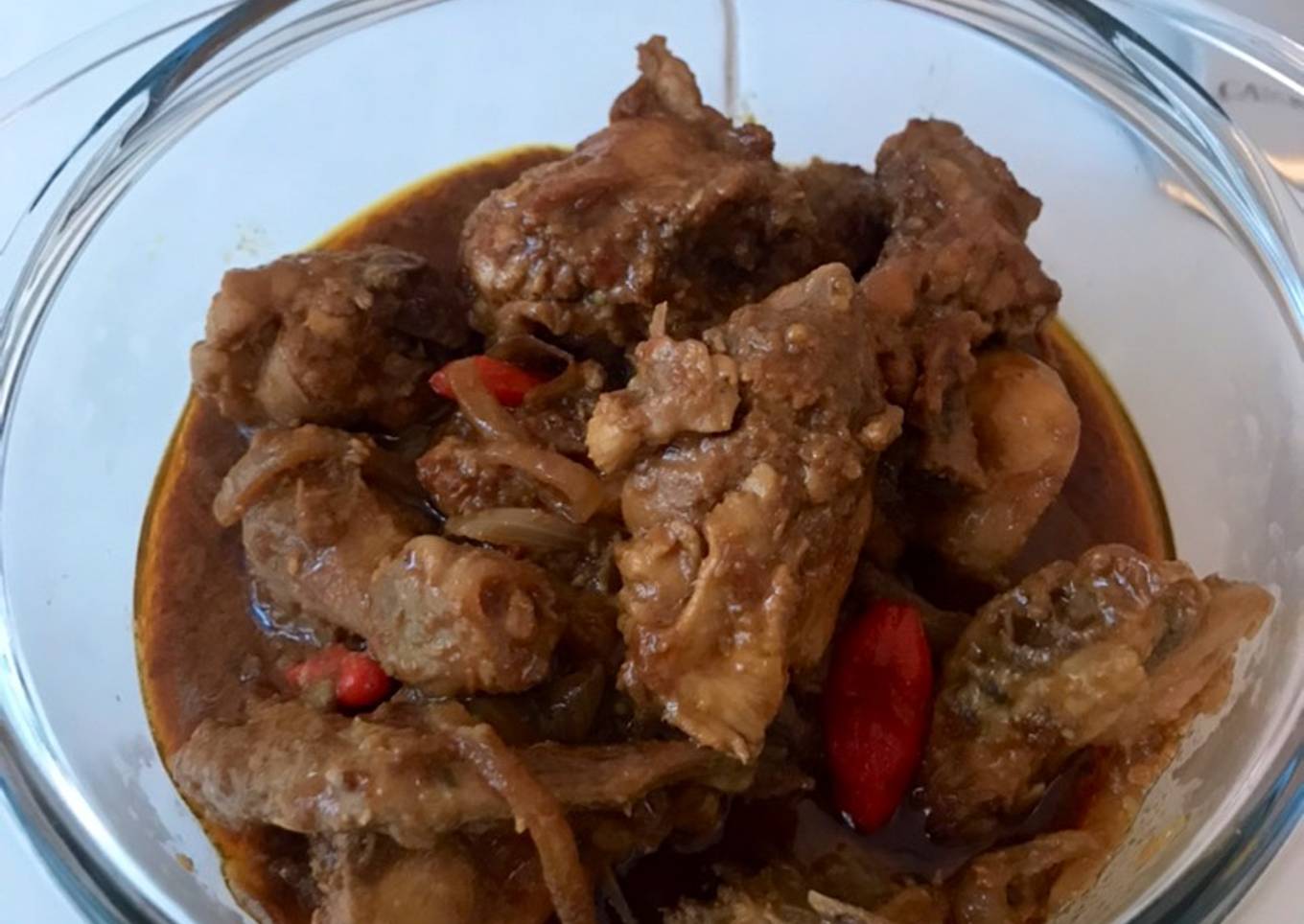 Ayam kecap kuah kental