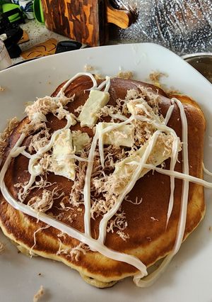 Hình của món Pancake từ bột pha sẵn.