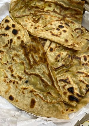 صورة لوصفة خبز براتا بالبطاطا (آلو والا روتي)