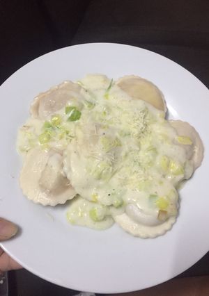 Una foto de Salsa de puerros rápidos y liviana