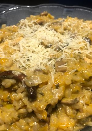 Una foto de Risotto de hongos