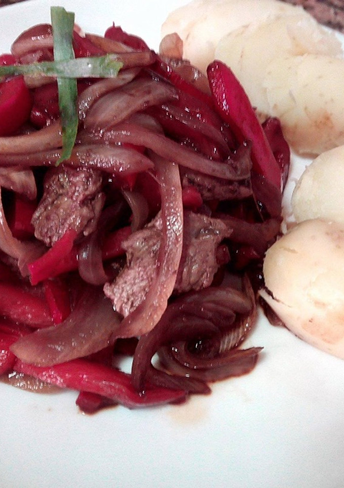 Una foto de Saltado de verduras con carne