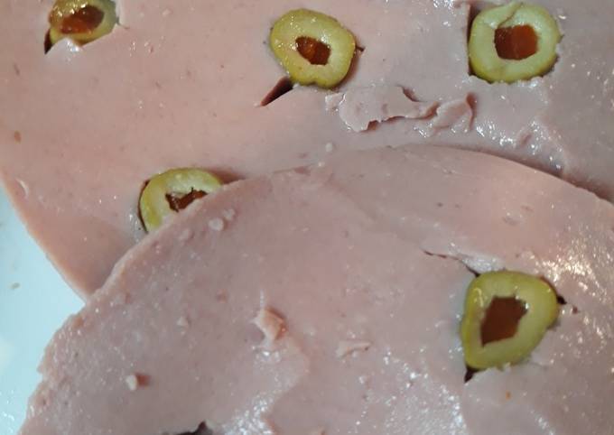 Olive Loaf Luncheon Meat Recipe by skunkmonkey101 - Cookpad