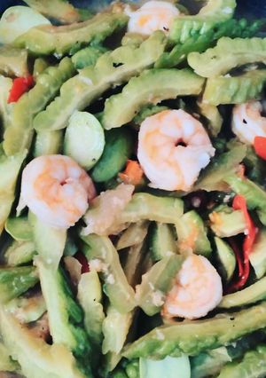 Foto resep Tumis pedas pare udang