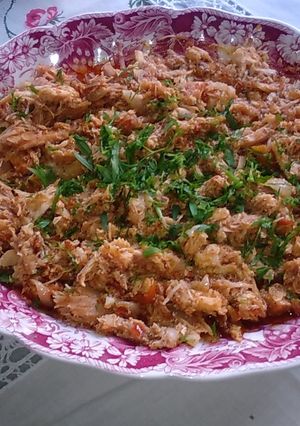 Una foto de Pechuga de gallina en salsa