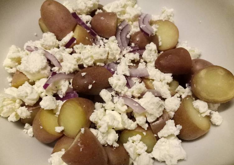 Steps to Make Super Quick Homemade Potato and feta salad