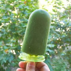 A picture of Matcha Latte Popsicles.