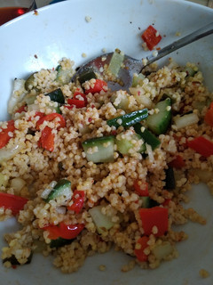 Una foto de Ensalada templada de mijo