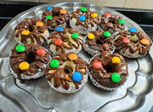 Una foto de Alfa-Donas de coco y de chocolate