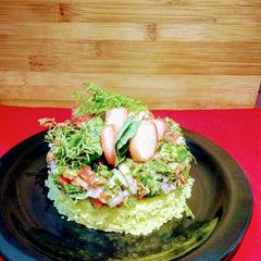 A picture of Salsa Fresca Dhokla.