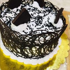A picture of Chocolate cake inside outside fully loaded.