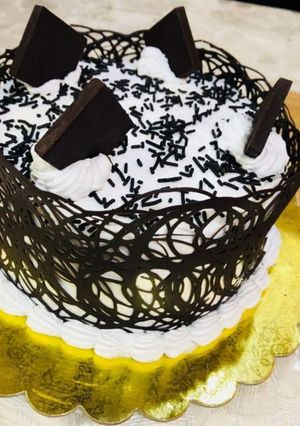A picture of Chocolate cake inside outside fully loaded.