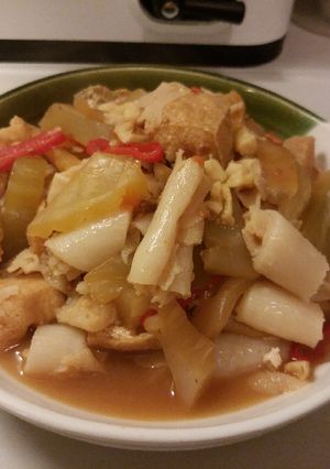 Foto resep Ngau pak yip/babat sapi jau soy bean sauce