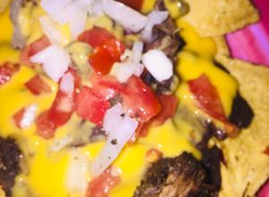 Una foto de Nachos con carne