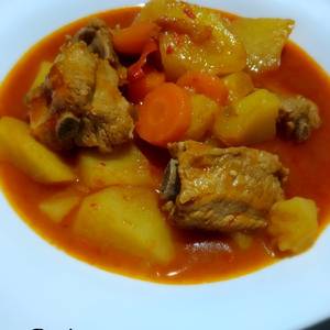 Costillas de cerdo con patatas.(Thermomix TM5)