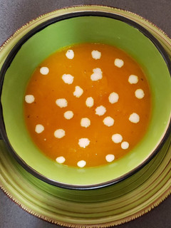 Una foto de Crema de zapallo camote