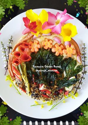 Foto resep Focaccia Garden Bread