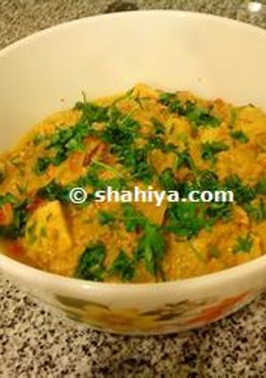 صورة لوصفة طريقة عمل كاري الباذنجان (باينجان بهارتا)