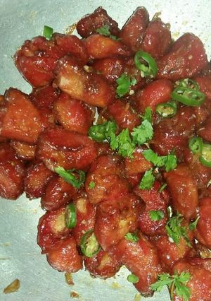 A picture of Potato Manchurian.