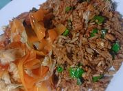 Una foto de arroz chaufan