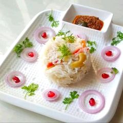Mix Veg Cashew Pulao A picture of Mix Veg Cashew Pulao.