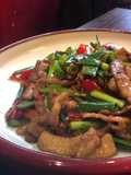 Sichuan pork and chillies
