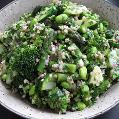 A picture of Tabbouleh & Green Vegetables Salad.