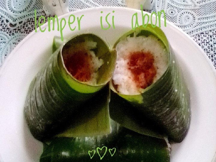 Cara Memasak Lemper isi abon 🍙🍚🍛 Irit Untuk Jualan