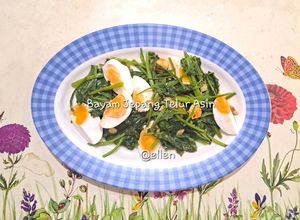 Foto resep Bayam Jepang Telur Asin