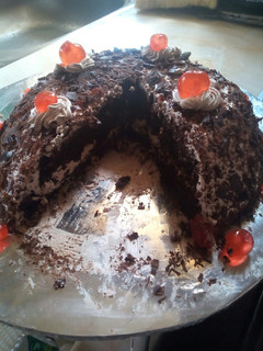 A picture of Eggless chocolate cake#baking contest.