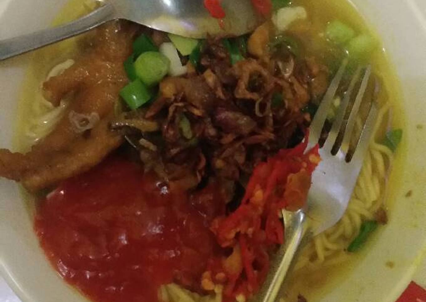 Mie ayam ceker