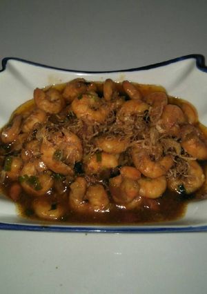 Foto resep Udang saus tiram pedas