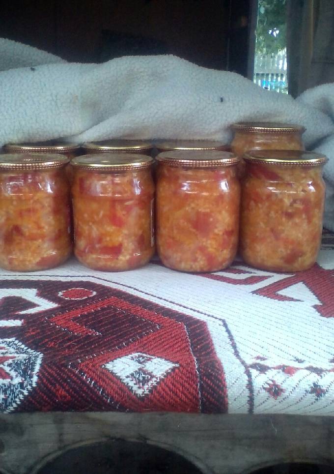 Салат с рисом на зиму #заготовки