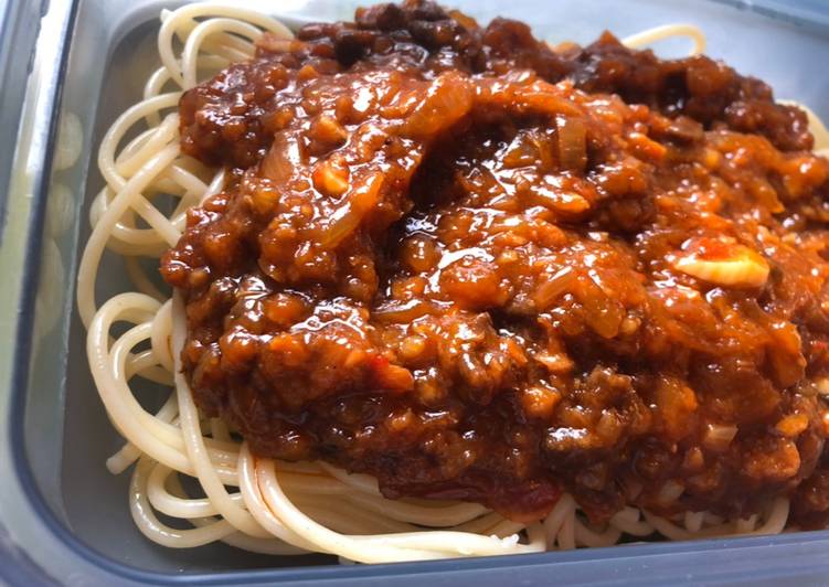 Spaghetty Bolognaise with Black Pepper homemade ala Mamoy.